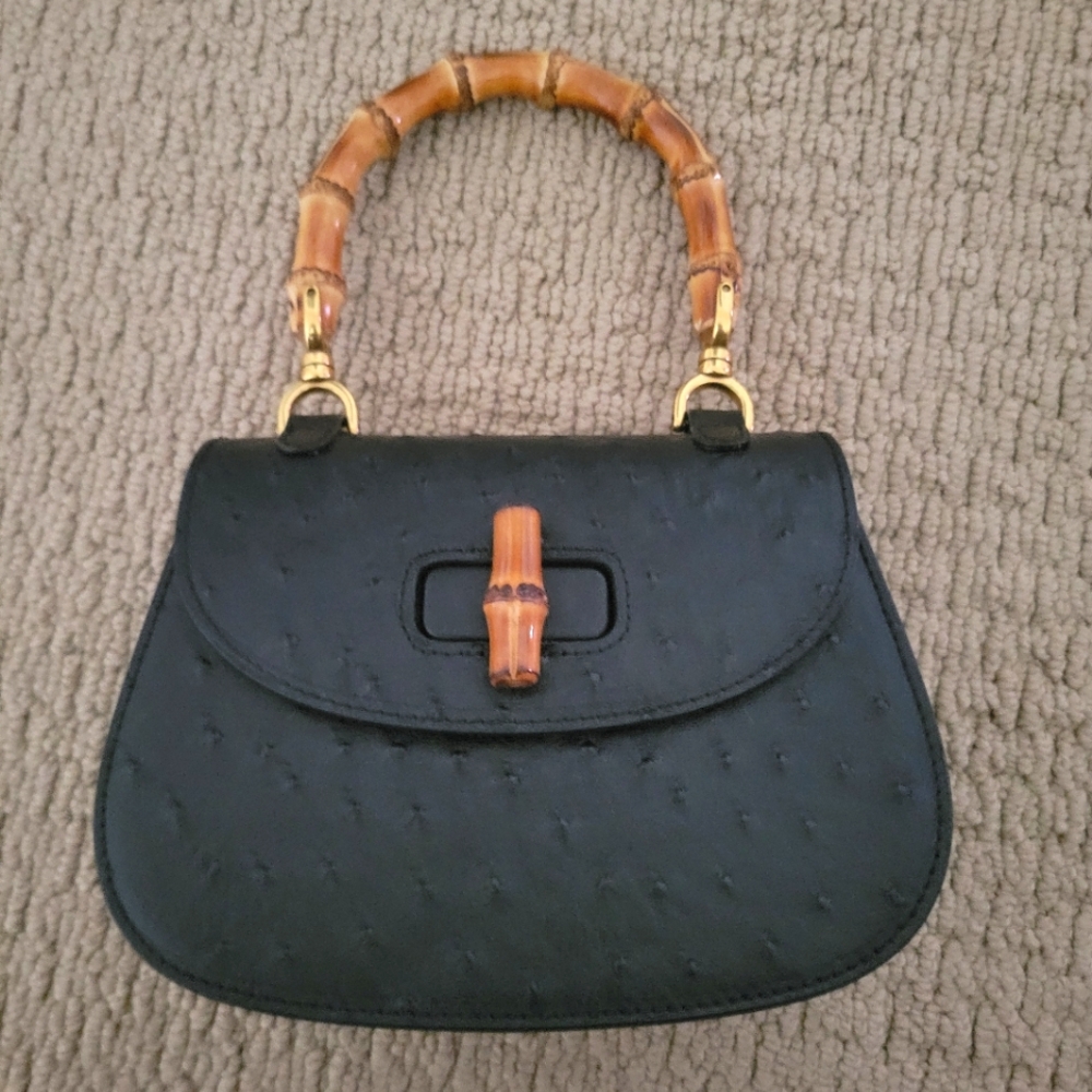 COPY - INZI Unique bamboo handle purse handbag same style as famous Gucci